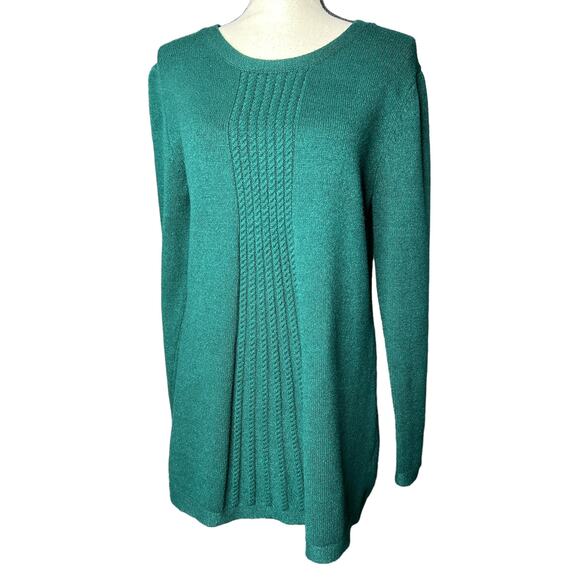 Soft Surroundings Women's Tunic Sweater in Green Size M - Picture 1 of 6